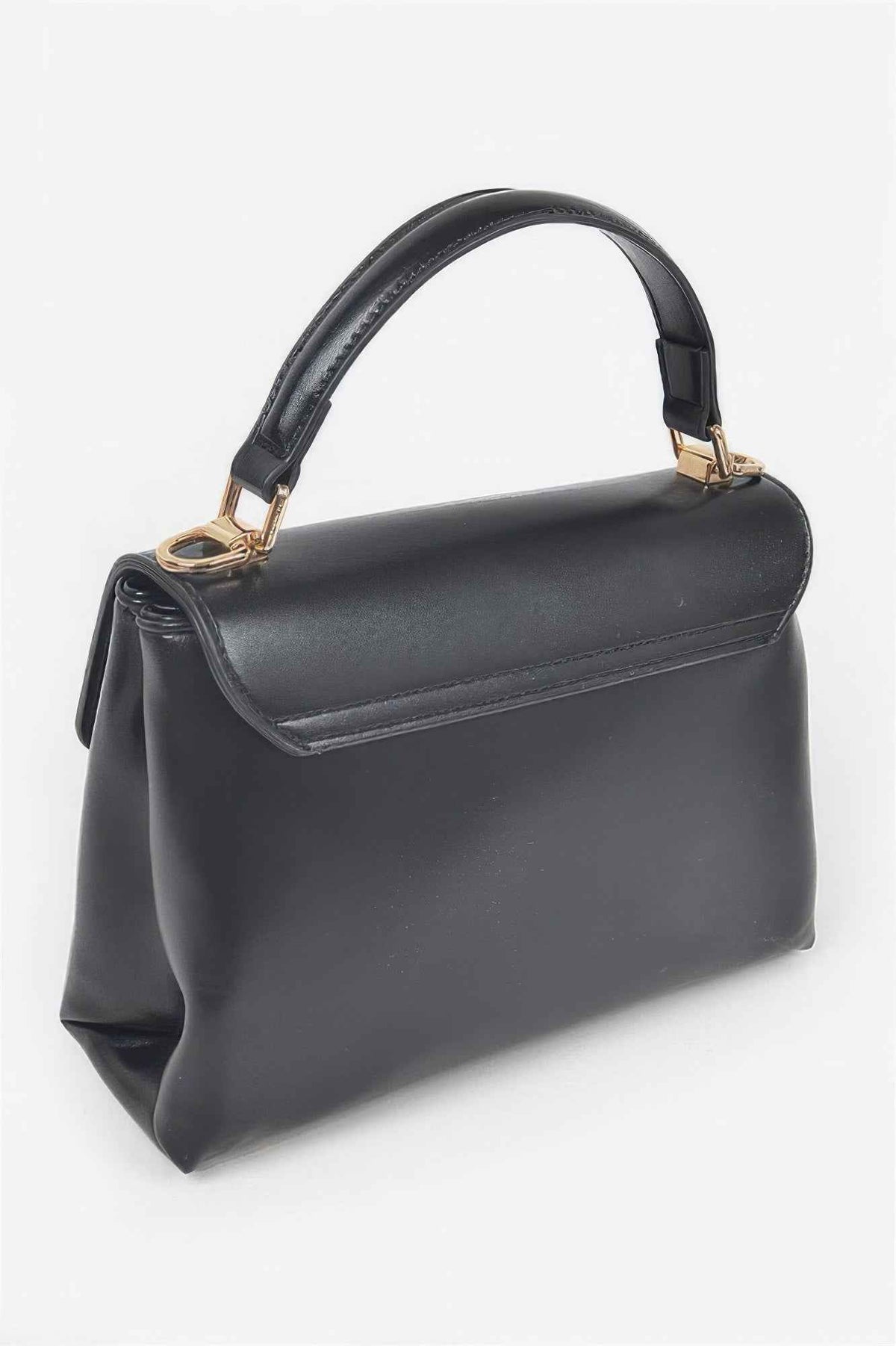 Faux Leather Flap Bag