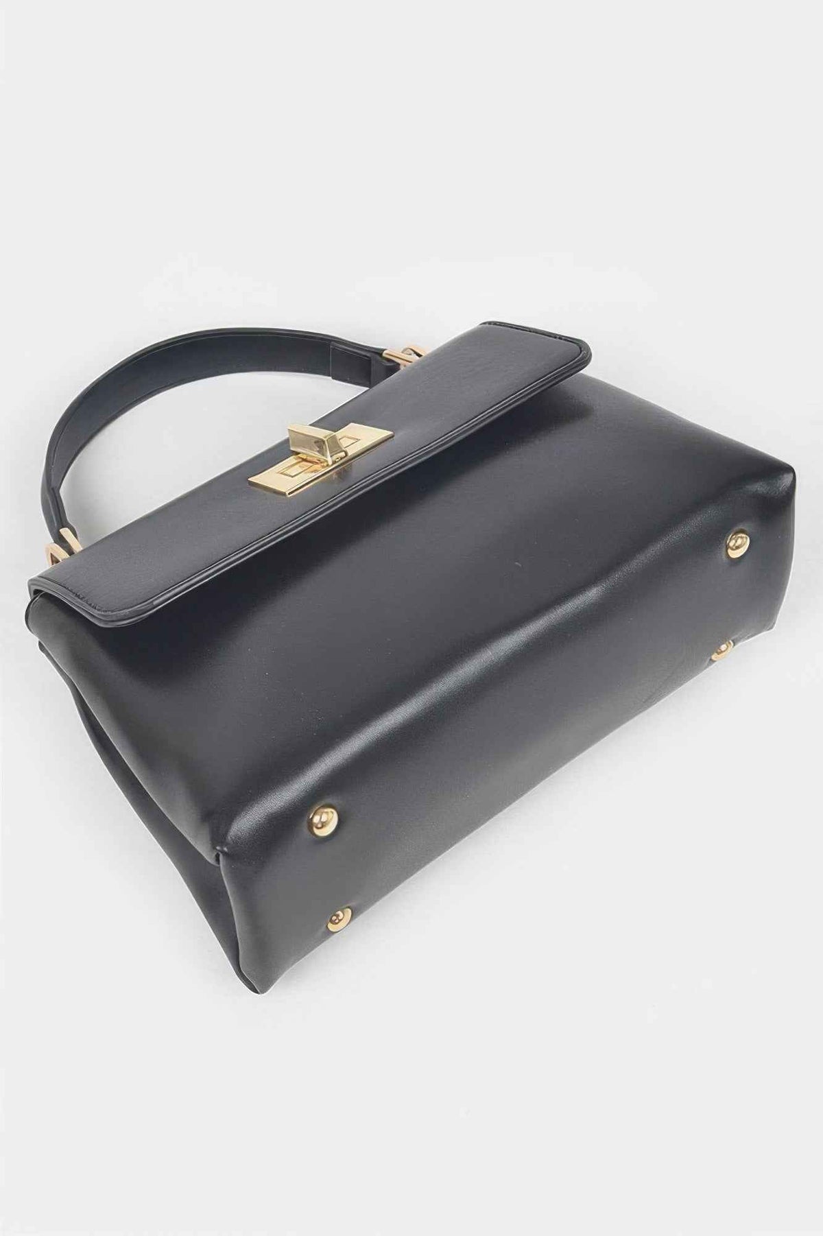 Faux Leather Flap Bag