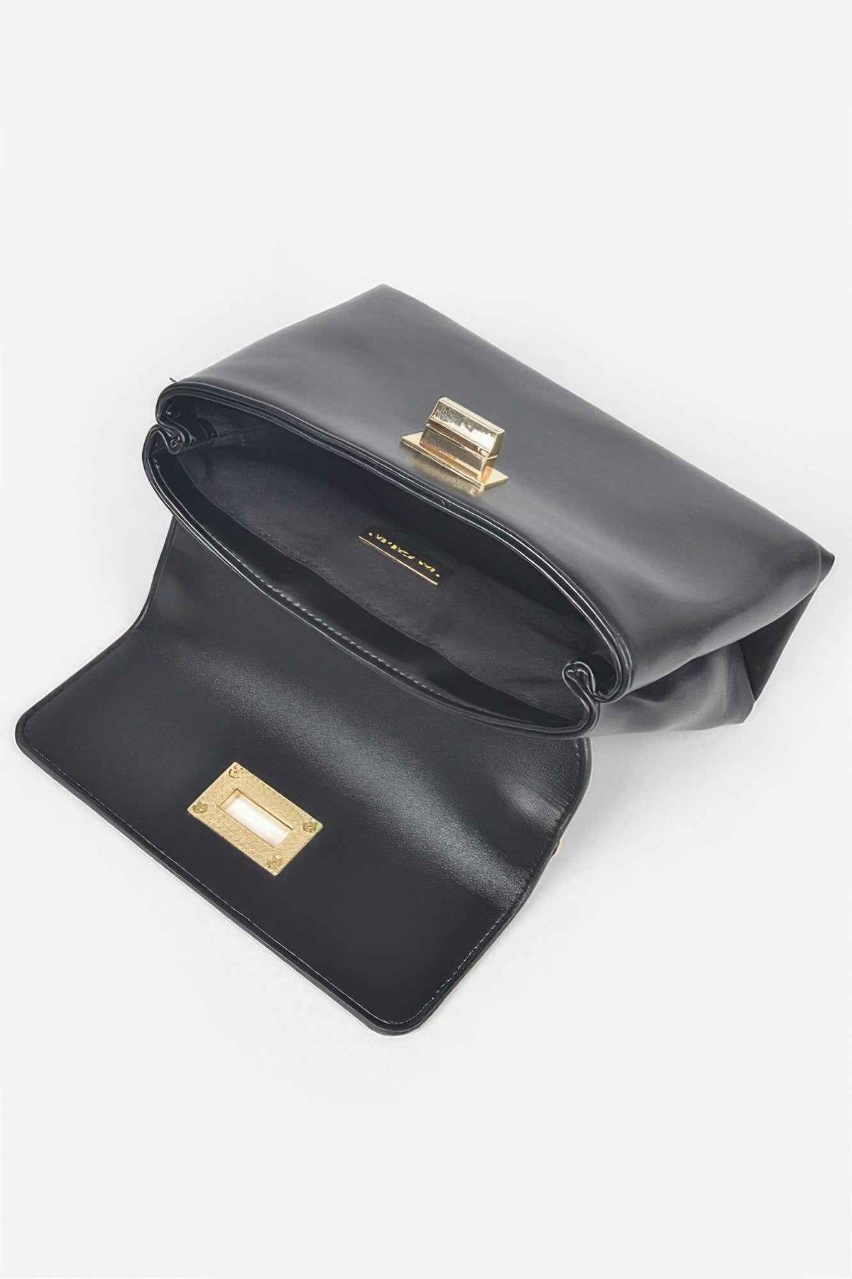 Faux Leather Flap Bag