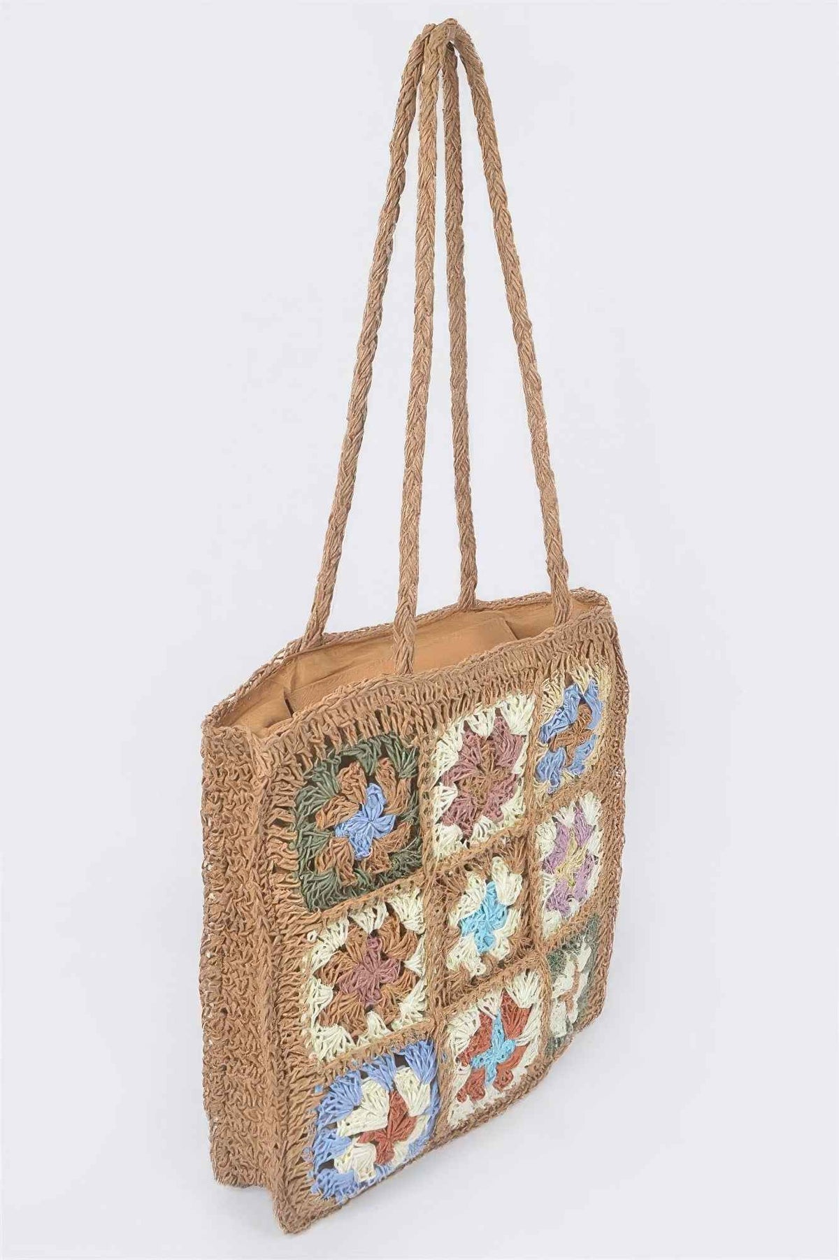 Faux Straw Tote Bag