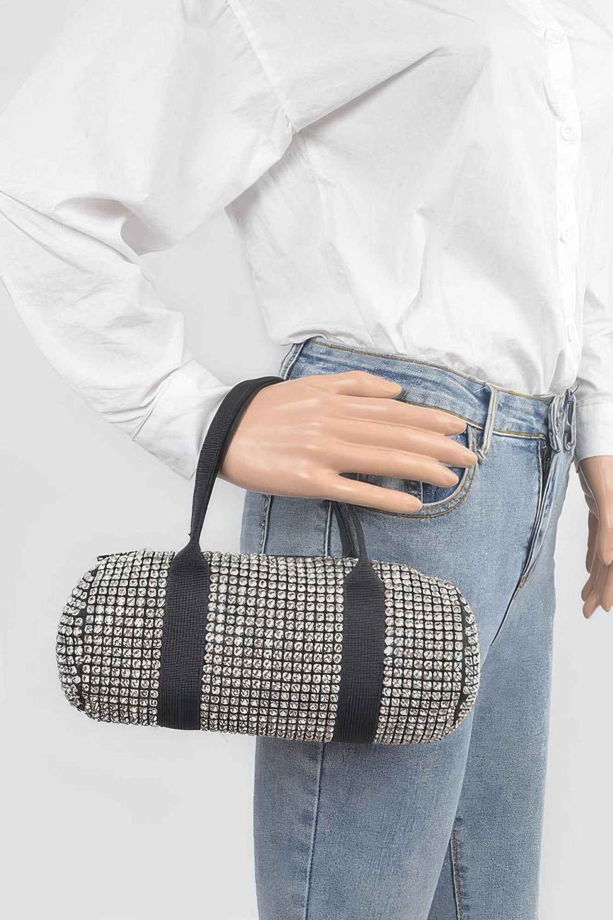 Mini Rhinestone Duffel Bag