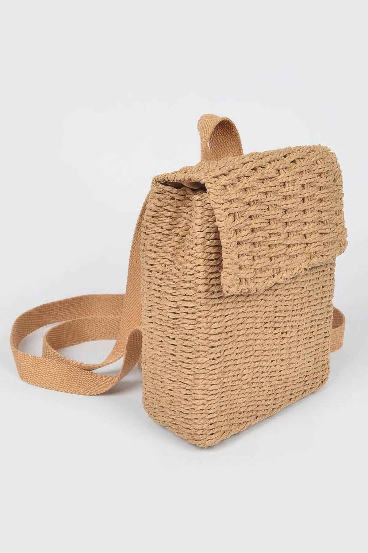 Woven Cotton Mini Backpack