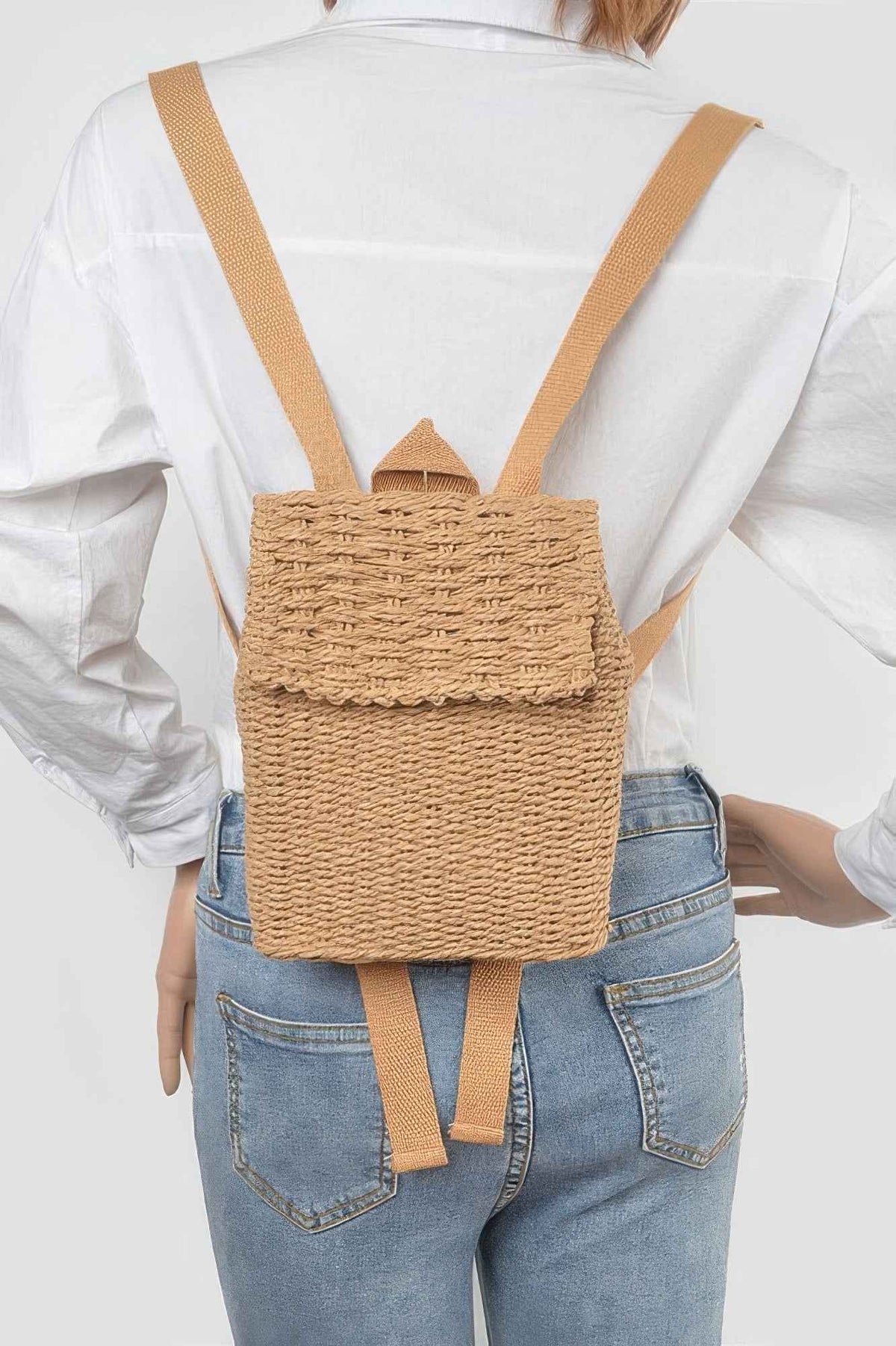Woven Cotton Mini Backpack