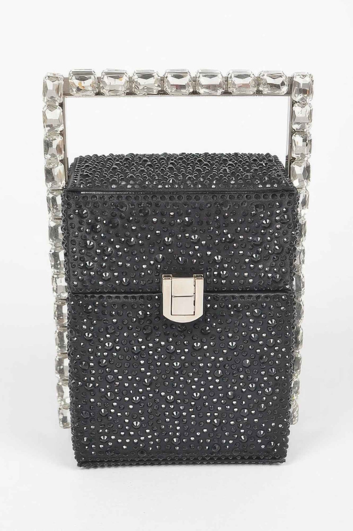 Rhinestone Handle Stoned Party Clutch