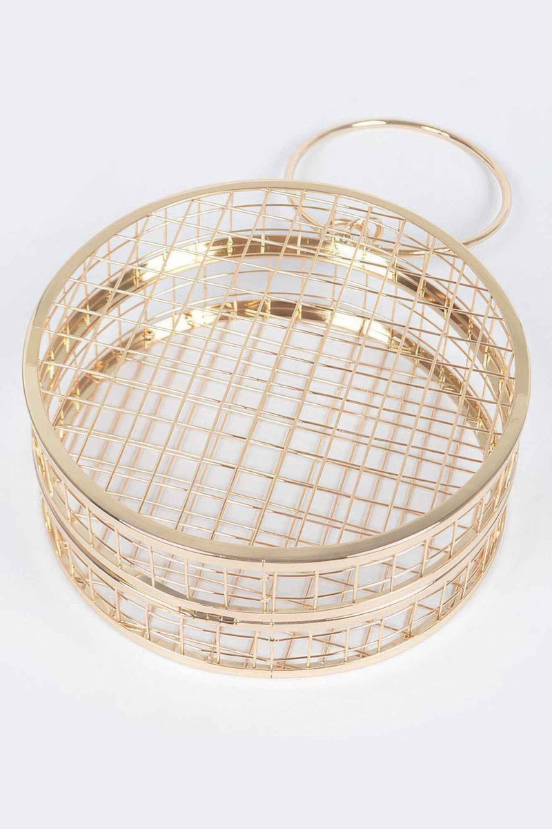 Metal Wire Round Clutch