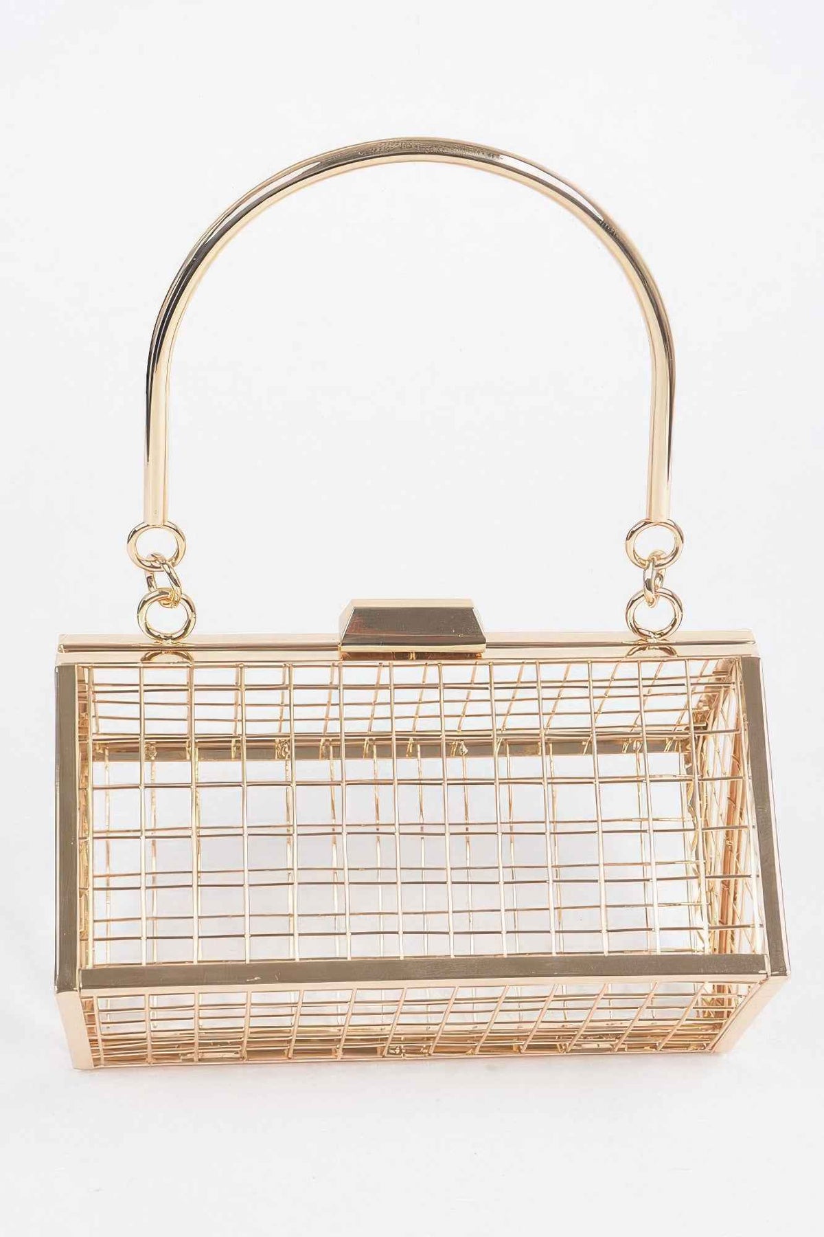 Metal Wire Cube Clutch