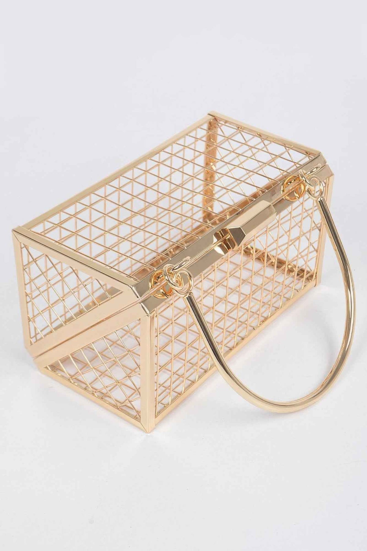 Metal Wire Cube Clutch