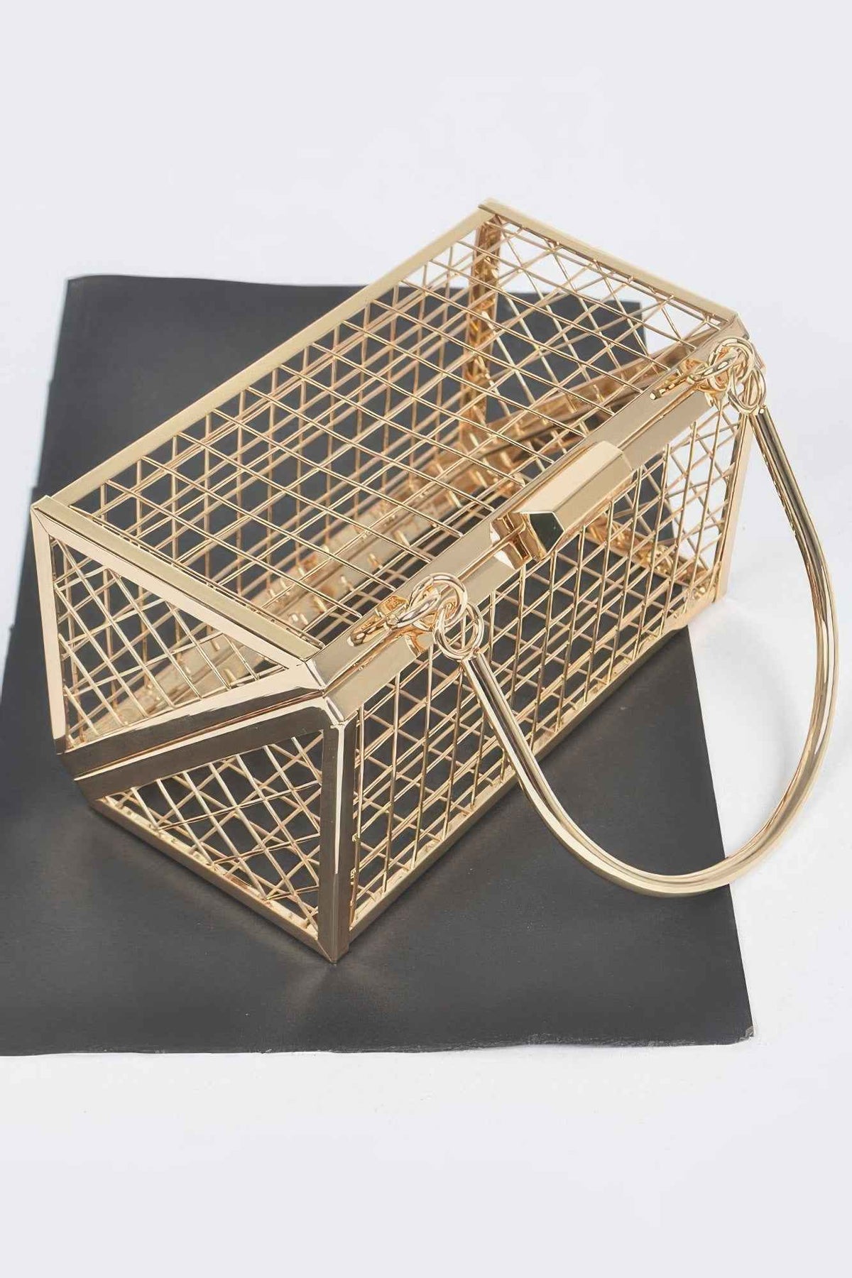 Metal Wire Cube Clutch