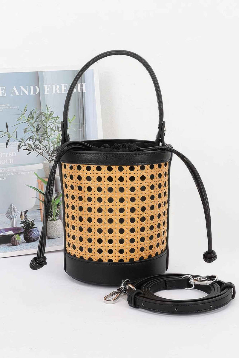 Braided Bamboo Tube Bag