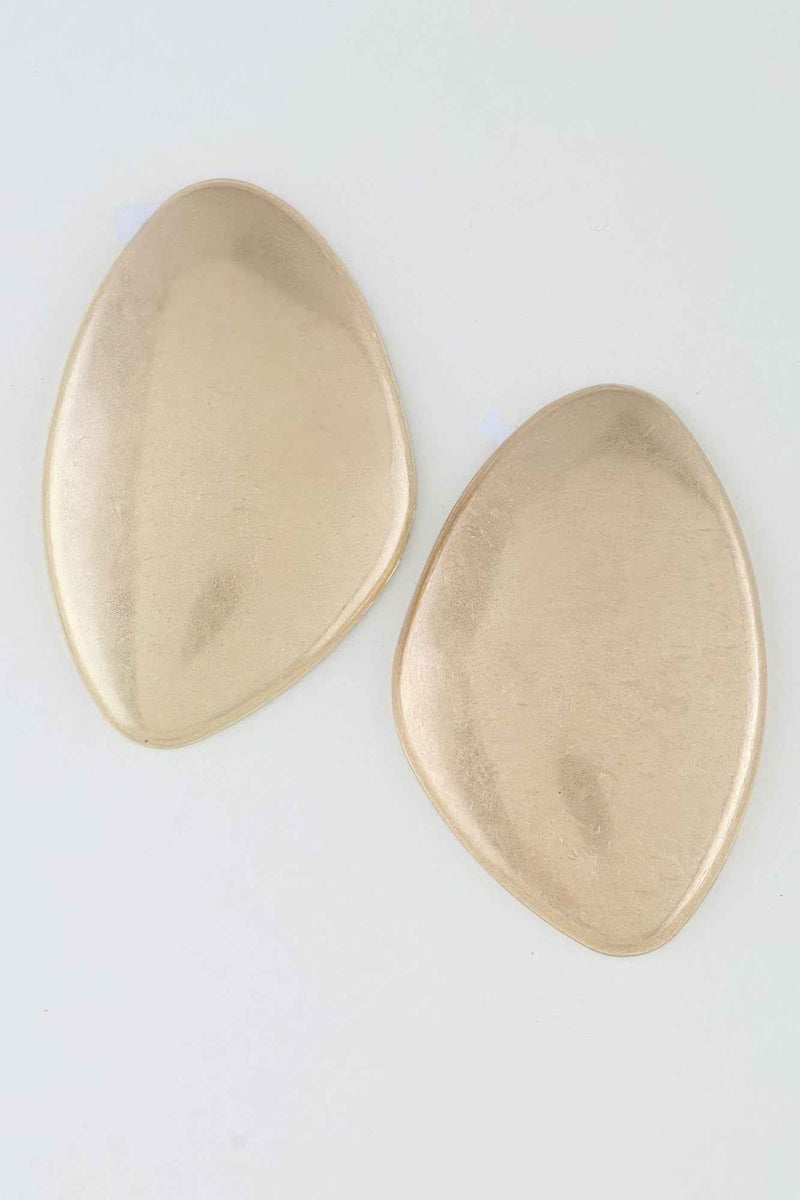 Polished Classic Plate Drop Earrings