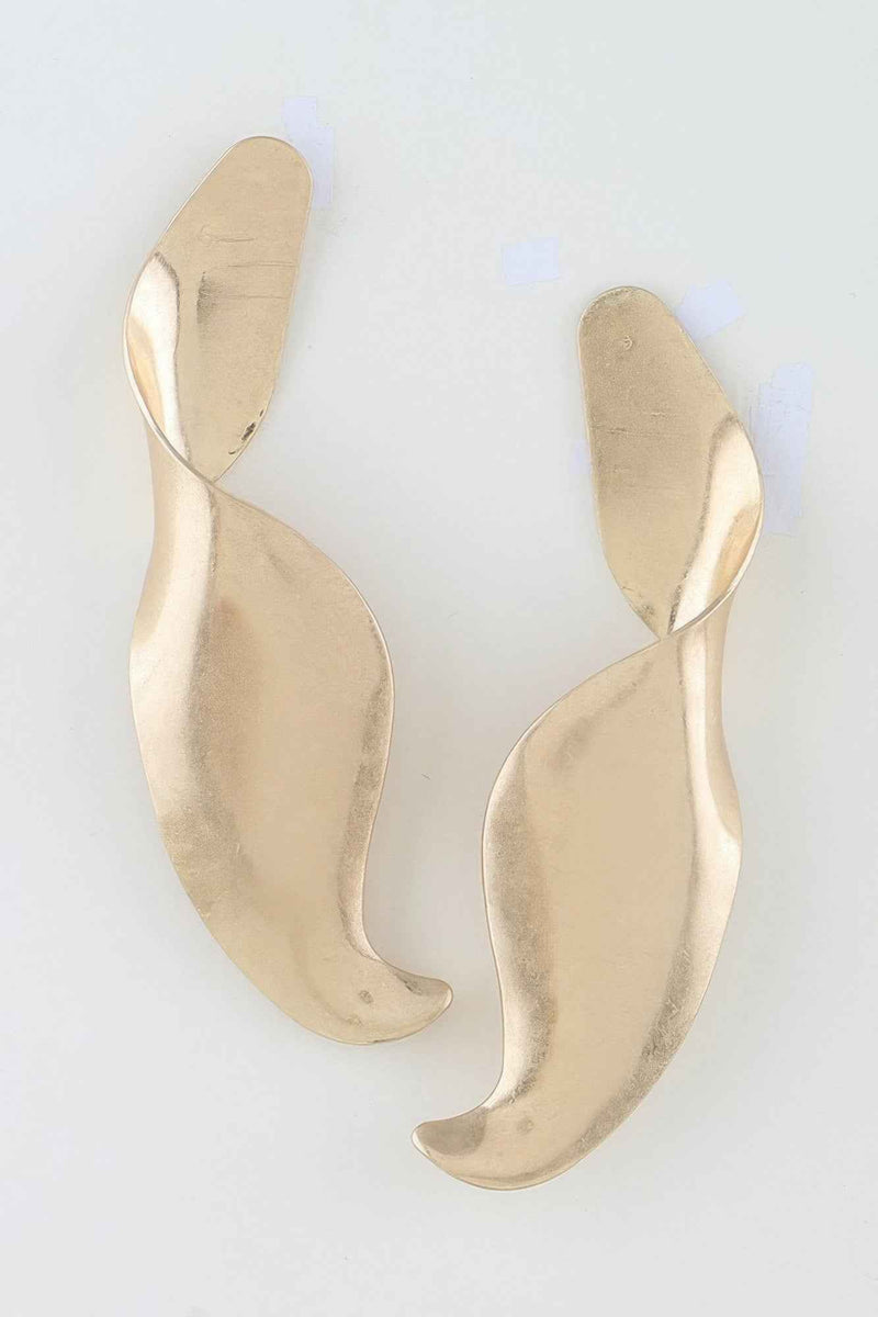 Hammered Matte Swirl Earrings