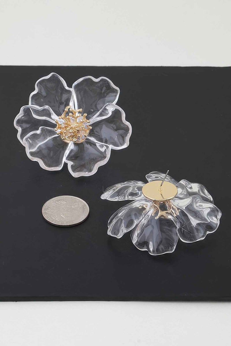 Transparent Blossom Flower Earrings