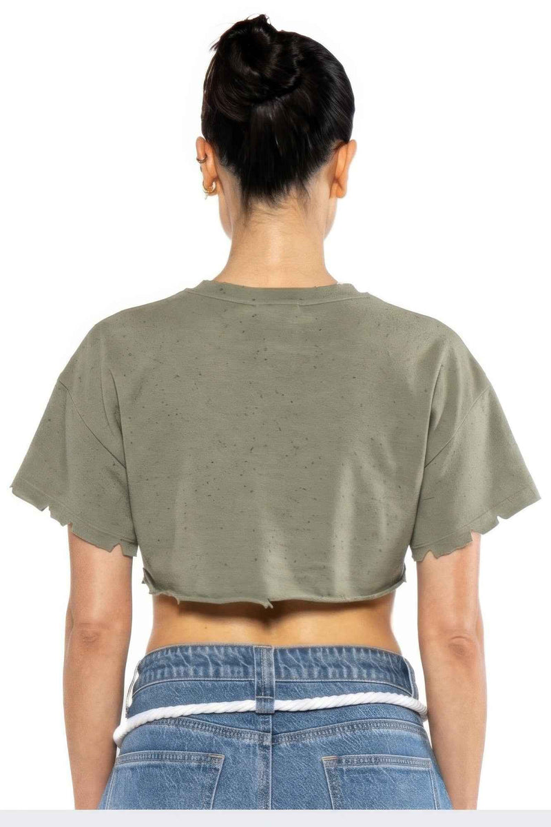 Rebel Echo Cropped Graphic Tee