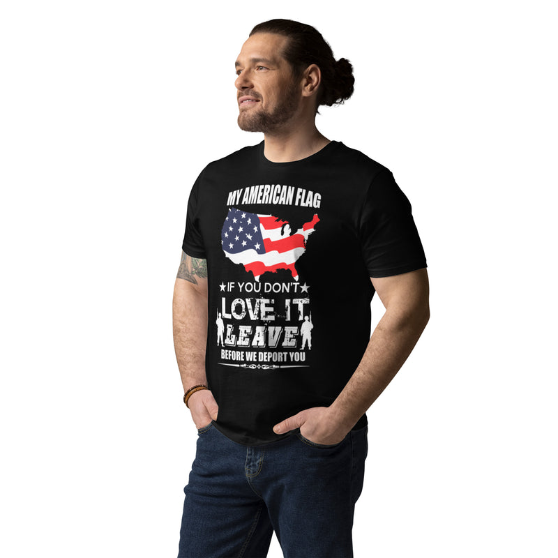 US Flag Unisex organic cotton t-shirt - CABRALLY