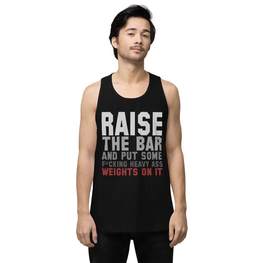 Men’s Premium Tank top, Raise The Bar - CABRALLY