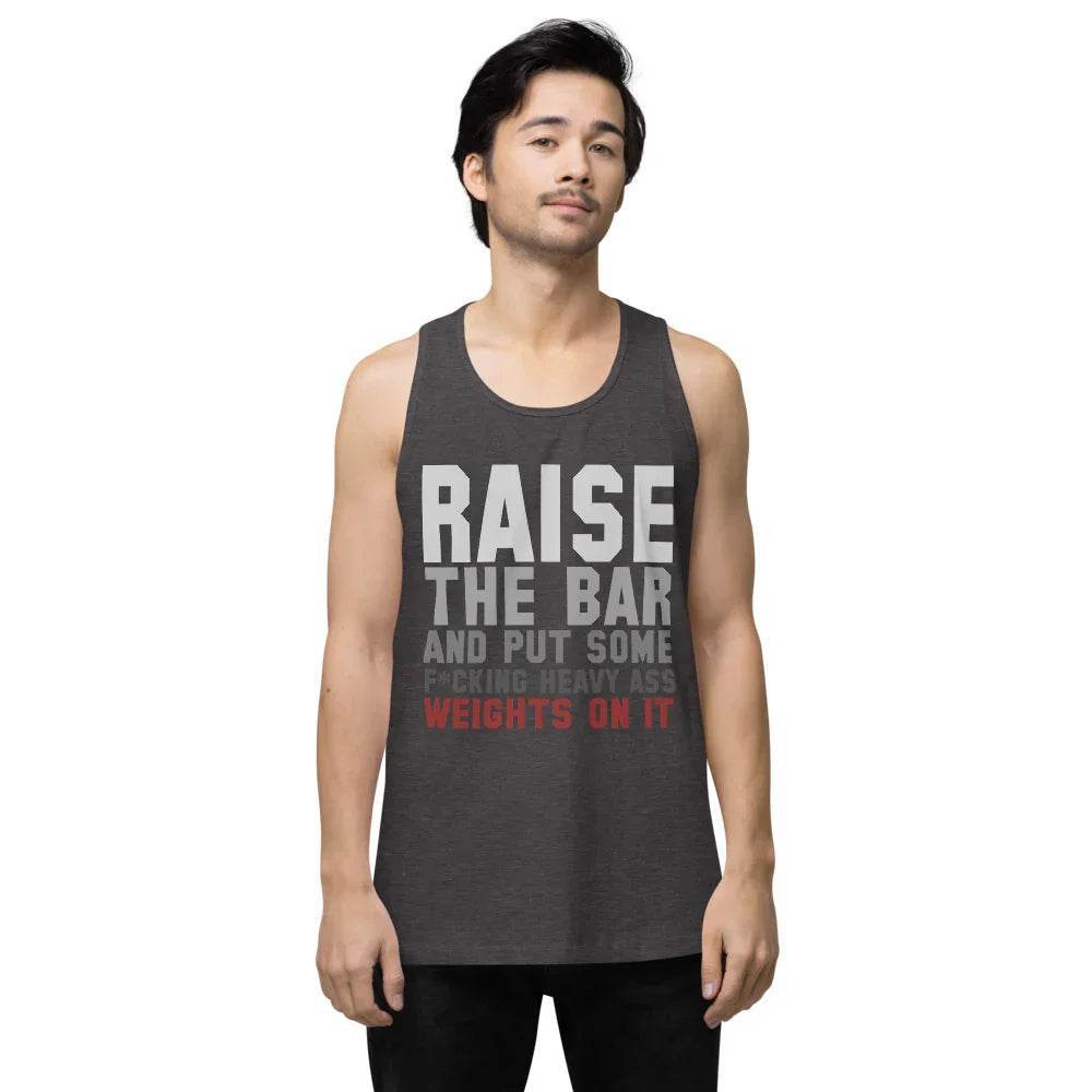 Men’s Premium Tank top, Raise The Bar - CABRALLY