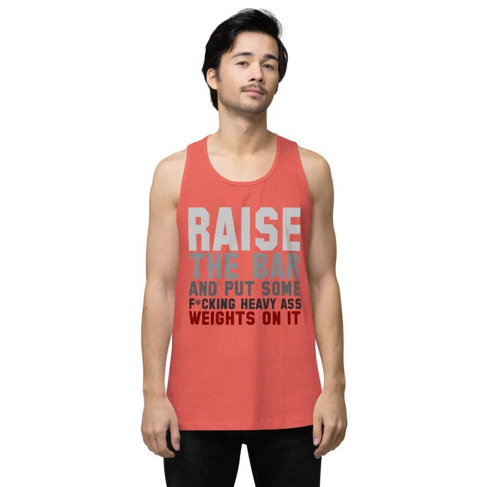 Men’s Premium Tank top, Raise The Bar - CABRALLY