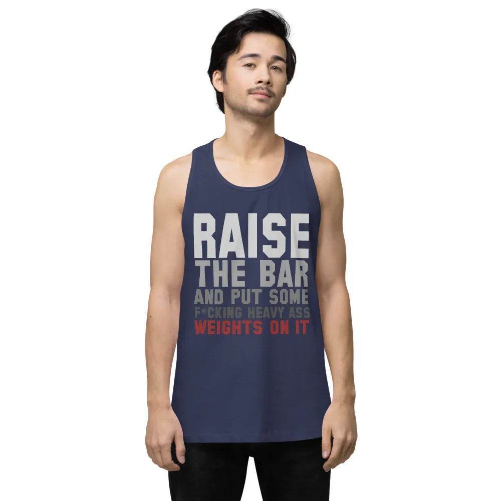 Men’s Premium Tank top, Raise The Bar - CABRALLY