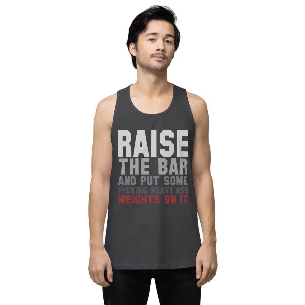 Men’s Premium Tank top, Raise The Bar - CABRALLY