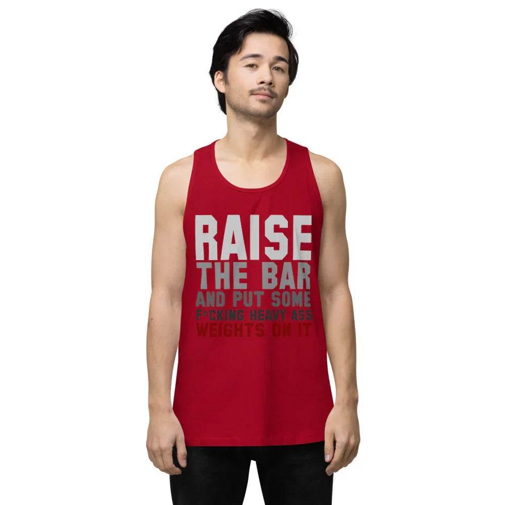 Men’s Premium Tank top, Raise The Bar - CABRALLY