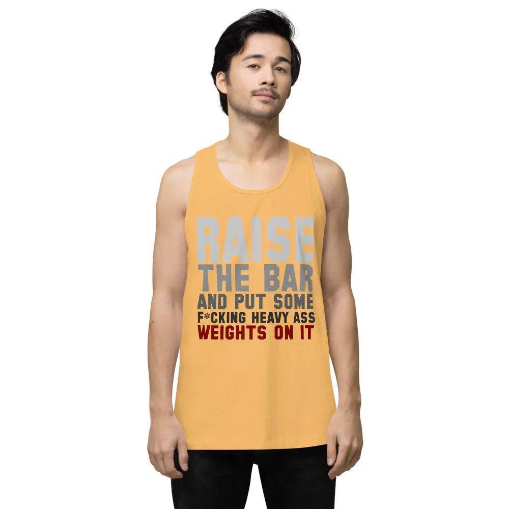 Men’s Premium Tank top, Raise The Bar - CABRALLY