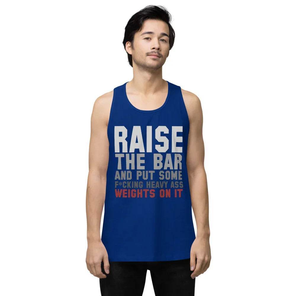 Men’s Premium Tank top, Raise The Bar - CABRALLY