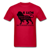 Lion Hanes Adult Tagless T-Shirt-Shirt - red