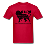 Lion Hanes Adult Tagless T-Shirt-Shirt - red