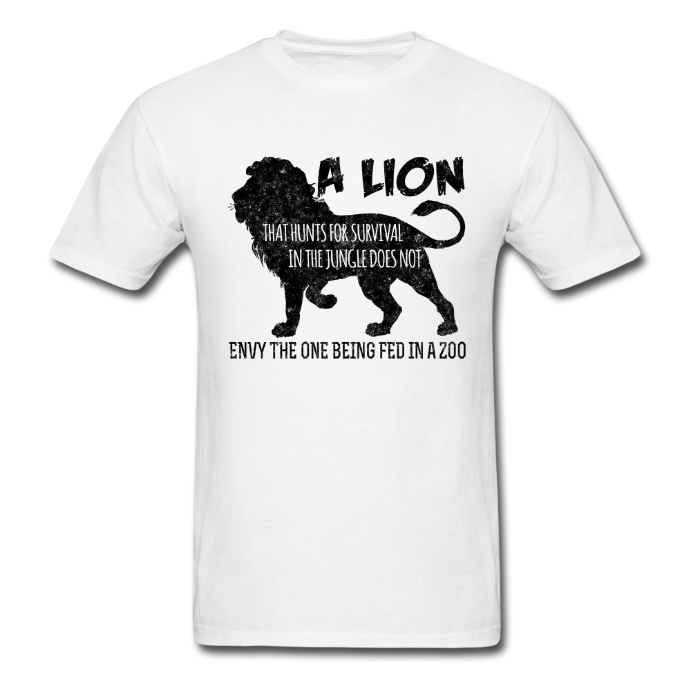 Lion Hanes Adult Tagless T-Shirt- white