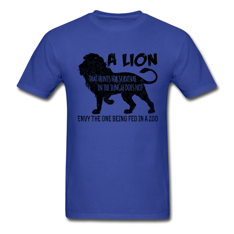 Lion Hanes Adult Tagless T-Shirt - royal blue