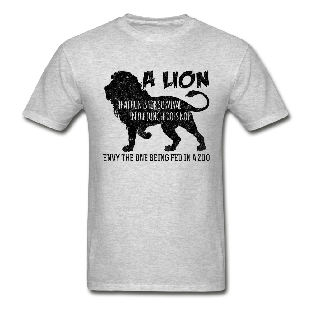 Lion Hanes Adult Tagless T-Shirt - heather gray