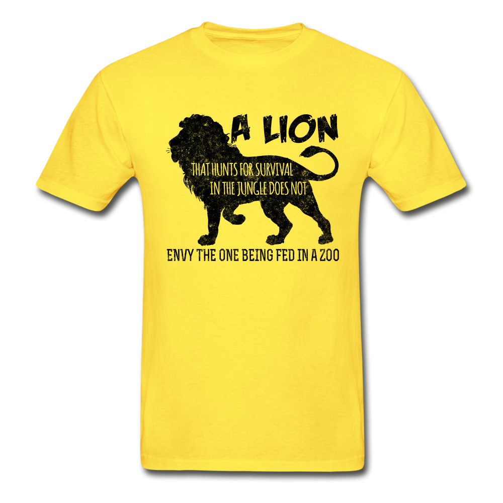 Lion Hanes Adult Tagless T-Shirt - yellow