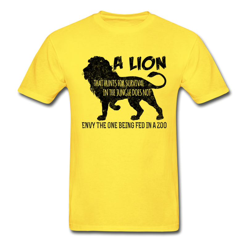 Lion Hanes Adult Tagless T-Shirt - yellow