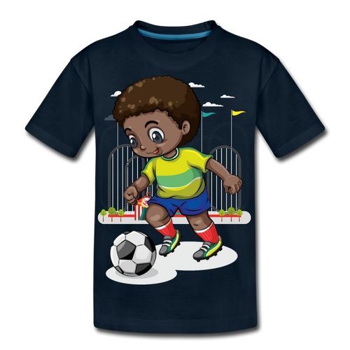 Soccer Kid’s Premium Organic T-Shirt - deep navy